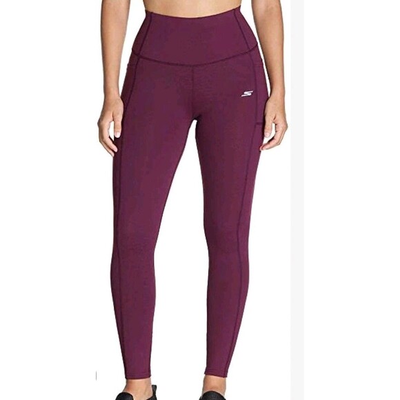 Sketcher Women's Gowalk Hight Waisted Legging Activewear Burgundy Pants Medium - Picture 9 of 9